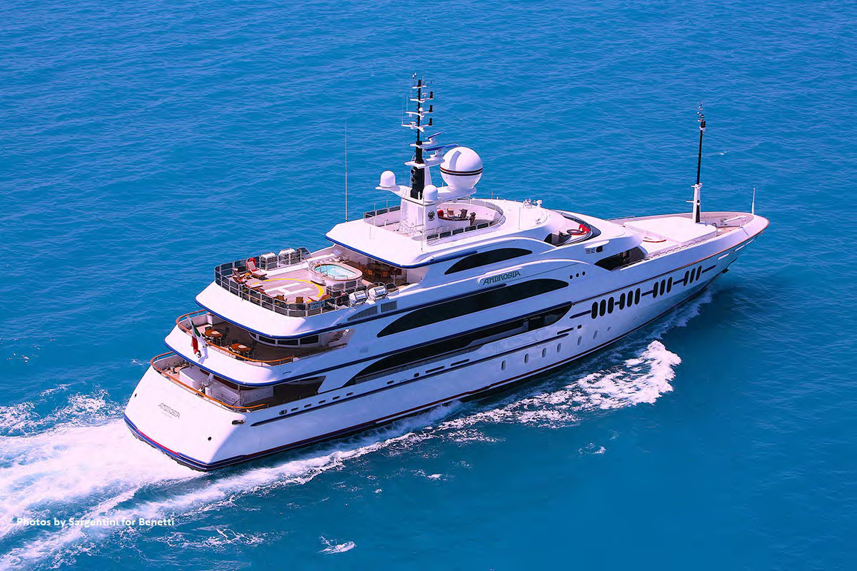 AMBROSIA charter specs and number of guests