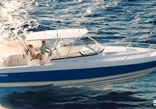 35′ Intrepid Walkaround yacht charter interior tour