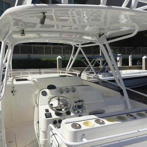 35′ Intrepid Walkaround yacht charter interior tour