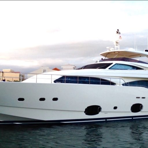 97 Custom Line charter specs and number of guests