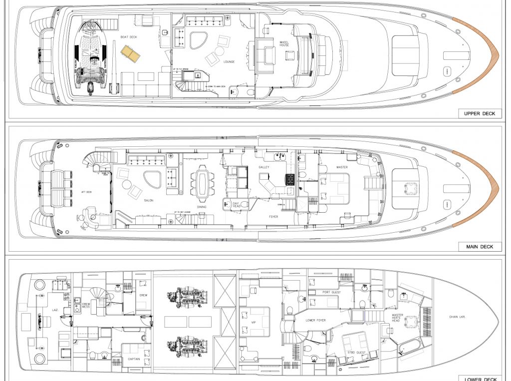 108 PARAGON TRI-DECK yacht