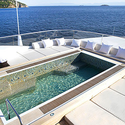 yacht with a pool