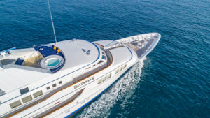DAYBREAK 153-foot Feadship luxury superyacht for sale with Merle Wood & Associates AERIAL