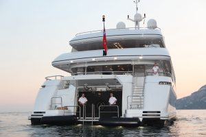 APOGEE 205-foot Codecasa luxury superyacht stern