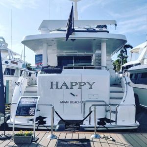 HAPPY 97-foot Hargrave luxury yacht for sale 2021 Fort Lauderdale International Boat Show Merle Wood & Associates