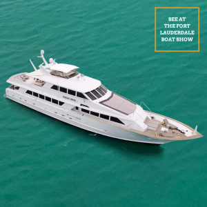 OCEAN DRIVE 122-foot Broward luxury yacht for sale with Merle Wood & Associates at the Fort Lauderdale Boat Show