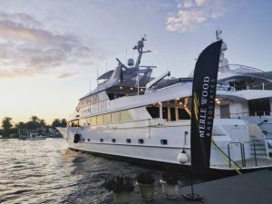 OCEAN DRIVE yacht for sale 2021 Fort Lauderdale Boat Show Merle Wood & Associates sunset